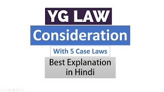 Watch for Conceptual Clarity  Consideration  Law of Contracts  In Hindi [upl. by Durning]