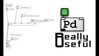 PureData tutorials  rich synthesis 6  FM [upl. by Sirromal136]