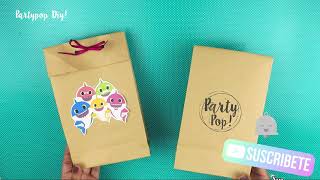 Como hacer bolsas de papel KRAFT  paso a paso Partypop DIY🎉 [upl. by Kenzi32]