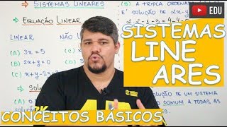 🔴 SISTEMAS  CONCEITOS BÁSICOS EQUAÇÃO LINEAR [upl. by Eustashe280]