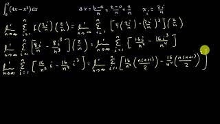 Evaluating Definite Integrals Using The Definition Of The Integral Example 1 [upl. by Enier]