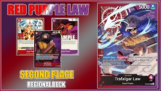 RP LAW  SECOND PLACE REGIONAL DECK  BUILD amp GAMEPLAY  OP06  ONE PIECE [upl. by Eeral]