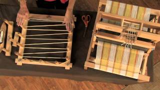 Weaving on the Schacht Table Loom [upl. by Eidnim479]