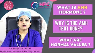 AntiMullerian Hormone  AMH Test  What Are The Normal values  Dr Swapna Chekuri  Ferty Care [upl. by Willms]