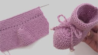 Very Easy Knitting Baby Socks  Woolen Shoes  Woolen Socks For Baby [upl. by Aloivaf558]