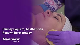 Dermaplane Demonstration by Medical Esthetician Chrissy Capurro [upl. by Yanal]