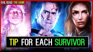 One Unique Tip for ALL of The Different Survivors 🩸 Evil Dead the Game Guide for Survivors [upl. by Nilauqcaj347]