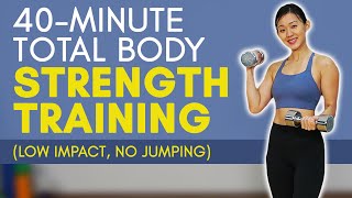 40Minute Total Body Strength Training Low Impact  Joanna Soh [upl. by Armillda]