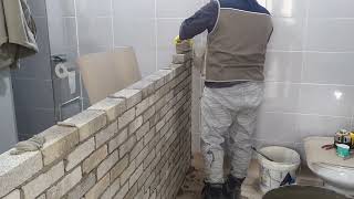 조적 벽돌쌓기 Bricklaying [upl. by Carling]