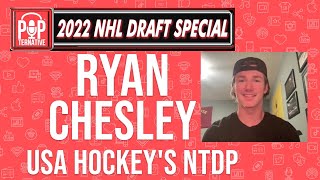 2022 NHL Draft Exclusive Interview Ryan Chesley USA Hockeys NTDP [upl. by Ynahpets]