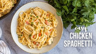 Easy Creamy Chicken Spaghetti  The Recipe Rebel [upl. by Ottavia]