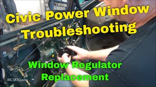 Honda Power Window Troubleshooting Civic 19962000 with ICU  Window Regulator Replacement [upl. by Niessuh]