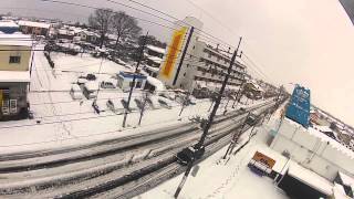 群馬県大泉町雪２０１４ [upl. by Byrle855]