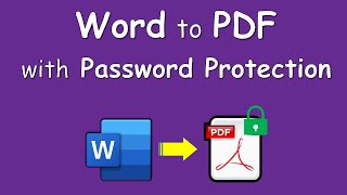 Convert MS Word Document to PasswordProtected PDF  Convert Word Document to PDF with Password [upl. by Analle]