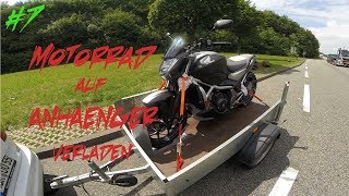 WerkstattTutorial  Motorrad auf Anhänger transportieren  Stema Anhänger  Honda Nc750s  Mr Moto [upl. by Joelynn]