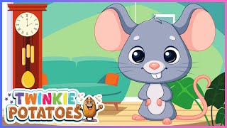 🐭 Hickory Dickory Dock 🐭 The Mouse Ran Up the Clock Kids Songs and Nursery Rhymes  Twinkie Potatoes [upl. by Llegna]