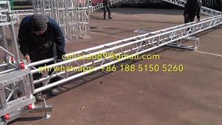 How to Install the Lighting Truss and Stages for Outdoor Event and Party [upl. by Ariec]