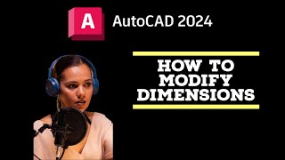 Modify dimensions  AutoCAD 2024 Tutorials [upl. by Loretta477]