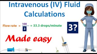 IV fluid calculations  Intravenous fluid calculations  IV Drip rate Calculations  Dropsminute [upl. by Yetah6]