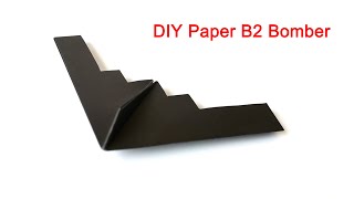 How to Make Paper Airplane B2 Stealth Bomber  DIY Paper Crafts B2 Plane [upl. by Ernaline959]