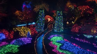 Butchart Gardens Holiday Lights 2022  FRS Clipper [upl. by Naujahs]