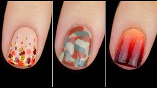 5 Quick Easy Fall Nail Art Designs  KELLI MARISSA [upl. by Eelannej]