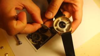 How to replace a regular Geneva mens watch battery fast and simple [upl. by Grimbly]