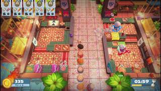 Overcooked All You Can Eat The World Food Festival Level 31 Two Players Three Stars [upl. by Noved]