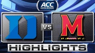 Duke vs Maryland Basketball Highlights 21613 [upl. by Ydnem]