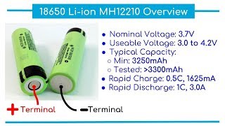 Panasonic NCR18650B MH12210 3400mAh [upl. by Sato]