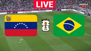 🔴Venezuela vs Brasil  Eliminatorias Sudamericanas 2024  Partido Completo Simulación [upl. by Hollah]