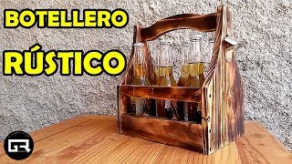 BOTELLERO CON PALETS MADERA RECICLADA  PALLET WOOD BEER CADDY [upl. by Dillon]