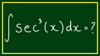 Integral of ∫sec3xdx [upl. by Gran]