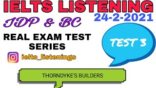 Cambridge ielts 10 listening test 4 with answer script  thorndykes builders [upl. by Dich]