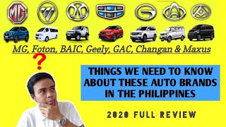 Top Chinese cars in the Philippines FULL REVIEW 2020 [upl. by Lunseth459]