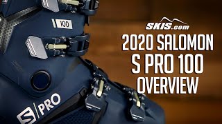 2020 Salomon S Pro 100 Ski Boot Overview by SkisDotCom [upl. by Stickney495]