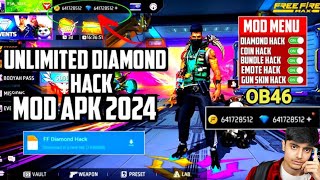 Free Fire Diamond Hack  Unlimited Diamond Mod Apk 2024  Free Fire New Mod Menu Ob46  Live Proof [upl. by Touber]