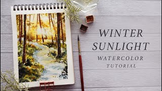 Watercolor Scenery Winter Sunlight [upl. by Laiceps934]