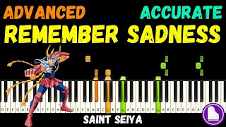 Remember Sadness 🦄 Saint Seiya 🦄 Advanced Piano Tutorial MIDI  Sheet Music [upl. by Yenalem]