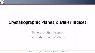 03 Crystal Planes amp Miller Indices Ch 5 [upl. by Nanine]