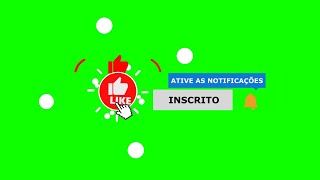 Green Screen Inscrevase Botão Inscrevase Chroma Key com Like Inscrito Sininho e notificações [upl. by Gillette]