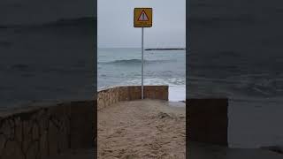 Bad weather Salou Spain Sanguli Cambrils weather [upl. by Vharat]