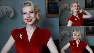 Page Boy 1950s Hair Vintage Tutorial l Old Hollywood [upl. by Greenstein398]