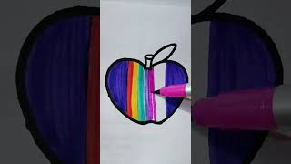 Colour drowning 🍎🍏viralshort youtubeshorts shortsfeed drawing artwork [upl. by Atipul114]