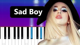 R3HAB amp Jonas Blue – Sad Boy ft Ava Max Kylie Cantrall Piano Tutorial [upl. by Suivatram]