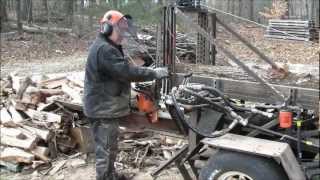 Dougs Homemade Firewood Processor 18hp [upl. by Nicholl370]