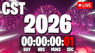 NEW YEARS 2026 COUNTDOWN LIVE 🔴 247 amp Central Standard Time CST New Year Countdown [upl. by Min]