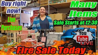 Live Fire Sale Today Buy Direct 50 different items Vintage toys health amp beauty and more [upl. by Yeldarb175]