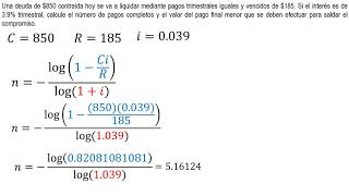 Cómo calcular el número de pagos de una anualidad  Ejemplo 2 [upl. by Zebada133]