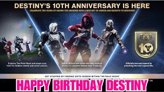 Celebrate Destinys 10th ANNIVERSARY  NEW SET OF ARMOR  HIDDEN SECRETS Destiny 2 [upl. by Chlores]